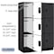Salsbury Industries 3 Tier Designer Locker, 54"Wx76"Hx21"D, 9 Door, Black 18-23361BLK - alternate 6